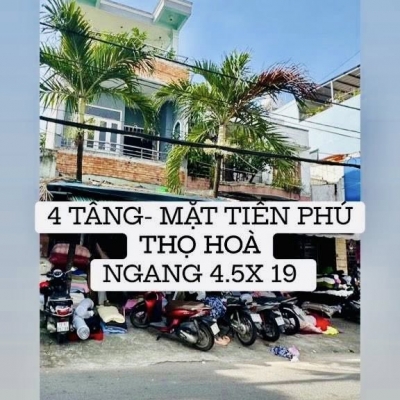 MTKD NGAY CHỢ VẢI PHÚ THỌ HOÀ – SẴN DÒNG TIỀN – 4 TẦNG – 86M NGANG 4.5 – 19 TỶ TL