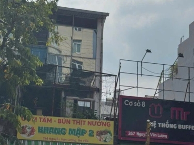 Nhà MT 265 Nguyễn Văn Lượng, Phường 10, Gò Vấp, MT 30m, 6,5x40m, Cn 256,7 m2, trệt 2 lầu, 45 tỷ TL