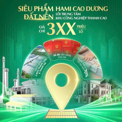 ???? ĐẤT NỀN LÕI KCN Cao Dương – GIÁ CHỈ 3XX TRIỆU/LÔ