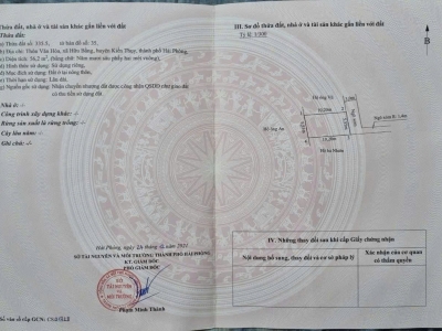 BÁN ĐẤT HỮU BẰNG KIẾN THỤY 56,2M2 – NGÕ Ô TÔ – GIÁ RẺ TẦM TIỀN  ZALO 0567 222 555