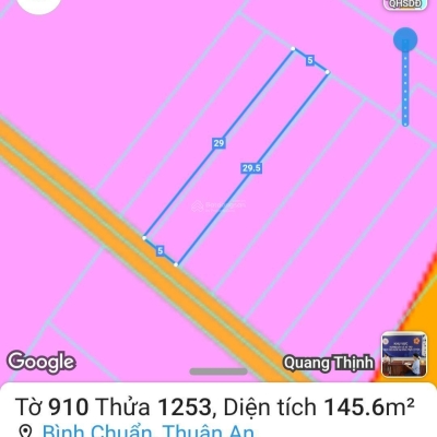 Bán Đất tại Đường Bình Chuẩn 34, 145,5m2 (80m2 thổ cư) siêu hot giá tốt 3tỷ99