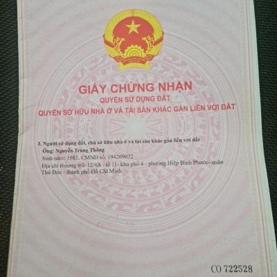 Bán đất mặt tiền đường Hồ Tùng Mậu – gần cổng sau dinh Thầy Thím – Tân Hải, Lagi, Bình Thuận cũ