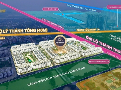 Bán suất ngoại giao liền kề Eurowindow Twin Parks Gia Lâm view công viên