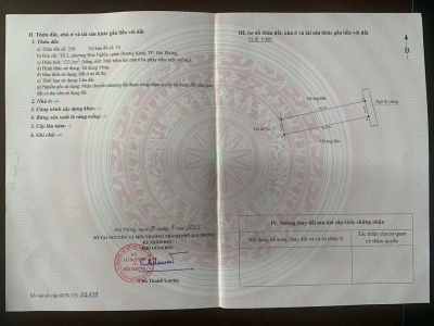 Lô 123,5m² tuyến 2 Sông He – gần Vinhomes Dương Kinh – giá hiếm 15,x triệu/m²  ZALO 0567 222 555