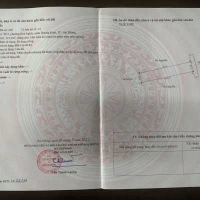 Lô 123,5m² tuyến 2 Sông He – gần Vinhomes Dương Kinh – giá hiếm 15,x triệu/m²  ZALO 0567 222 555