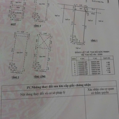 Nhà hẻm 1163/2D/5 Lê Đức Thọ, Phường 13, Gò Vấp, Hẻm 5m, 4x13,5m, Cn 52,6 m2, trệt lửng 3 lầu, ST, 4PN, 5WC, 7,6 tỷ TL