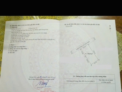 Chính chủ gửi bán lô đất đẹp nhánh 3 Bùi Phổ – phường Tân Thành, quận Dương Kinh – Hải Phòng