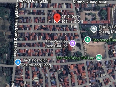 Bán 60m đất tổ 3, TT Quang Minh, Mê Linh. Gần sân bóng Giai Lạc. Đường thông bàn cờ