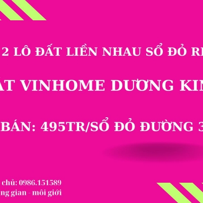 bán đất sổ đỏ chính chủ giá siêu rẻ nằm ngay trung tâm phát triển kinh tế quận Dương Kinh- Hải Phòng 495tr/ sổ đỏ