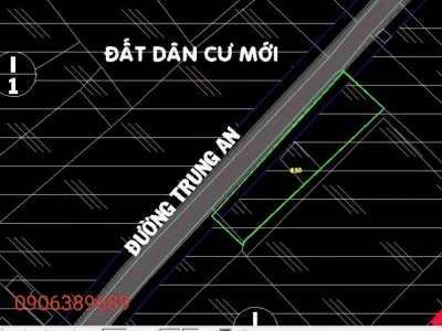 bán đất mặt tiền đường trung an ngang 77m