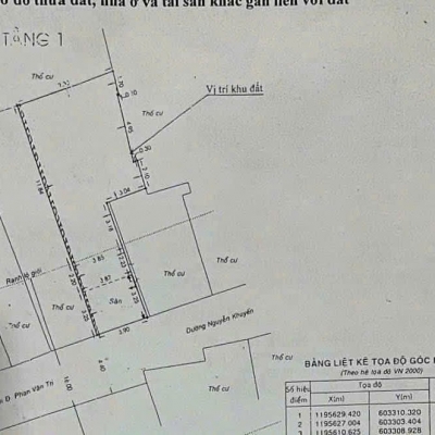 Đất MT 17 Nguyễn Khuyễn, Phường 12, Bình Thạnh Khu vực được xây dựng 1 trệt 4 lầu, ST  DT: 3,9x17m, NH 7,3m, Cn 91,8 m2 Vị trí trung tâm, Cách mặt tiền Phan Văn Trị 40m,. Thuận tiện xây VP Cty, Căn hộ dịch vụ hoặc kinh doanh buôn bán… Giá: 13,5 tỷ TL