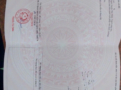 Chính chủ bán đất full thổ cư tại Ấp Bình Cang 2, Xã Thủ Thừa, tỉnh Tây Ninh (giáp phường Long An)