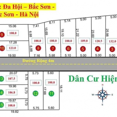 Chỉ  680 Triệu/ Lô Đất Sổ Đỏ, Full Thổ Cư  tại Sóc Sơn, Hà Nội