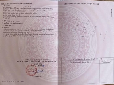 SANG NHƯỢNG 55M ĐẤT MẶT TRỤC ĐƯỜNG ĐÔI NỐI THẲNG RA ĐƯỜNG TÂY THĂNG LONG - ĐỒNG ÔNG - ĐAN PHƯỢNG