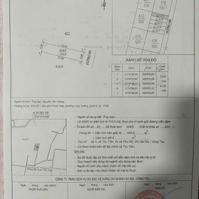 Chính chủ cần bán lô đất siêu đẹp DT 110m2 tại xã Châu Pha, giá đầu tư