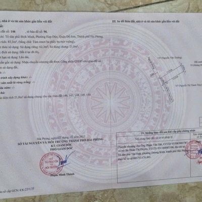 Lô 62.3m² giá hiếm 6xx triệu – tuyến 2 Bình Minh Nam Đồ Sơn ZALO 0567 222 555