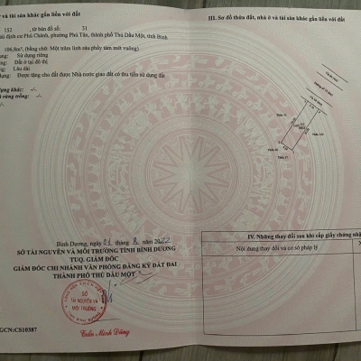 Chính chủ - Do Nhu Cầu Công Việc Bán Nhà Phố Mặt Tiền Đường 75, khu TDC Phú Chánh, Thủ Dầu Một