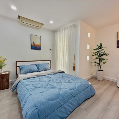 ♥ Nhà cạnh MT Nguyễn Phong Sắc gần Nguyễn Hữu Thọ, 104m2, 3 tầng, 12 phòng trọ, thu 30tr, 5.x tỷ
