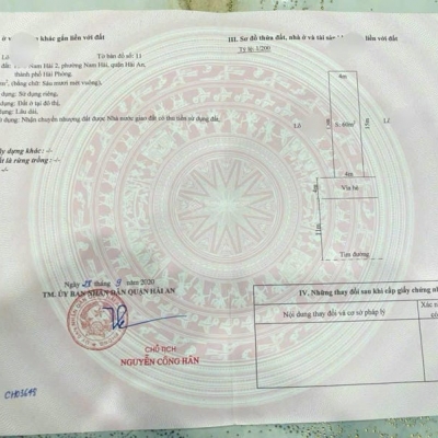 Bán đất tái định cư Nam Hải 2, Hải An, Hải Phòng