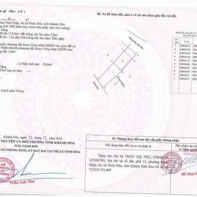 Chính chủ cần bán nhà 2 mặt tiền đường Phan Bội Châu, Ninh Hòa, DT 178,8m2, giá 4,5 tỷ