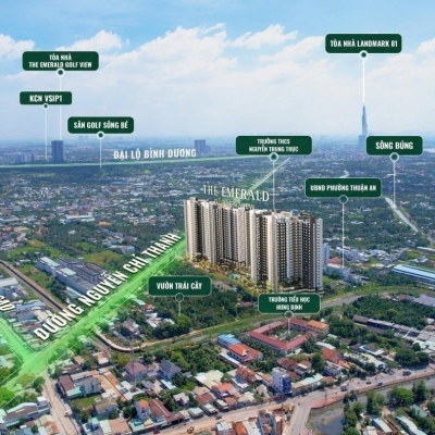 Căn hộ trung tâm Thuận An The Emerald Garden View đầu tư ngay giá khởi điểm35tr/m2