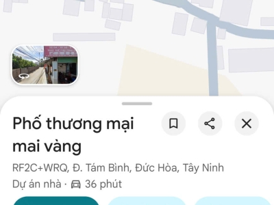 Chính Chủ Cho Thuê 8 Triệu/Tháng : Nhà 2 Mặt Tiền Khu Thương Mại Mai Vàng - Đức Hòa Hạ - Long An.