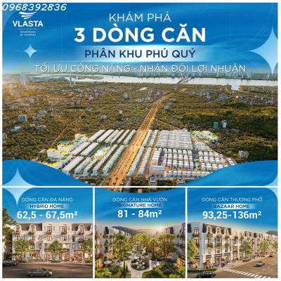 BÁN NHÀ PHỐ VLASTA THỦY NGUYÊN  GIÁ TỪ 4,5 TỶ  SỞ HỮU LÂU DÀI