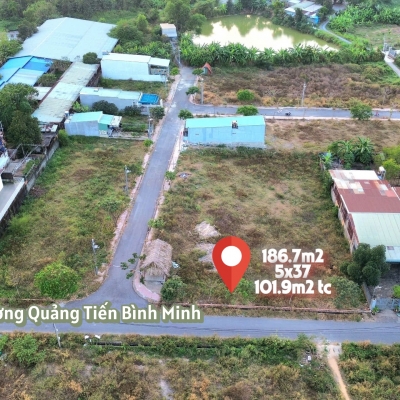 Chính chủ gửi mặt tiền kd Quảng Tiến Bình Minh, 1.6 tỷ 186.7m2
