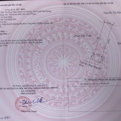 Cơ hội vàng sở hữu lô đất  mơ ước tại tuyến 2 đường World Bank, Hồng Thái, An Dương chỉ với 1.29 tỷ