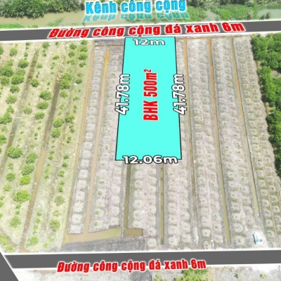đất Biệt thự view sông chỉ 1,1 tr/m2 tại Bến Lức