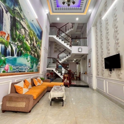 NHÀ MẶT TIỀN, 4 LẦU, Ô TÔ VÀO NHÀ, FULL NỘI THẤT, GIÁ TỐT