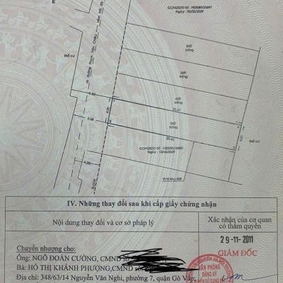 Đất hẻm 158 Phạm Văn Chiêu, Phường 9, Gò Vấp, Hẻm 6m thông, 4x20,5m, Cn 82,3 m2, 6,4 tỷ Chốt