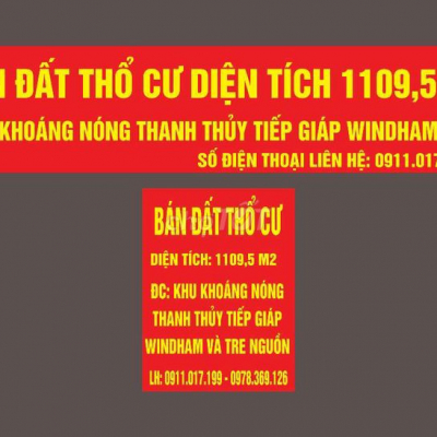 Chính chủ cần bán Đất sổ đỏ nước khoáng nóng 50 độ C.