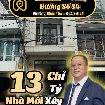 ???? Nhà Mới Xây 4 Tầng – MT Khu Bình Phú - 5PN – Giá 13 Tỷ - Tìm Nhà Phố