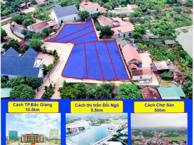 Lô đất 2 mặt tiền siêu đẹp tại Thị Trấn Phương Sơn Lục Nam Bắc giang, Giá siêu thấp