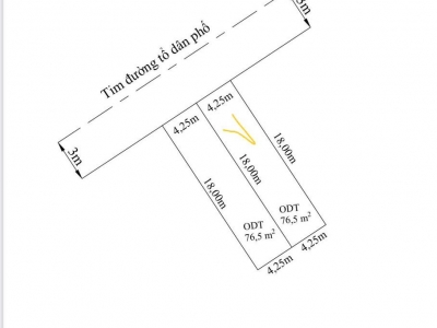 Lô 76.5m² nhánh 3 Bùi Phổ – đường 6m, giá chỉ 1.8x tỷ – hàng hiếm Tân Thành  ZALO 0567 222 555