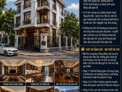 BÁN BIỆT THỰ SL KĐT THE MANOR CENTRAL PARK - THANG MÁY - NỘI THẤT GỖ ÓC CHÓ - 160M2 - MT 10M - 63 TỶ