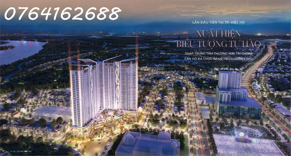 Chính chủ cần nhượng căn VIC Grand Square 2PN 2WC, 73m2, 3,2 tỷ, cửa vào Đông Bắc, view sông Hồng